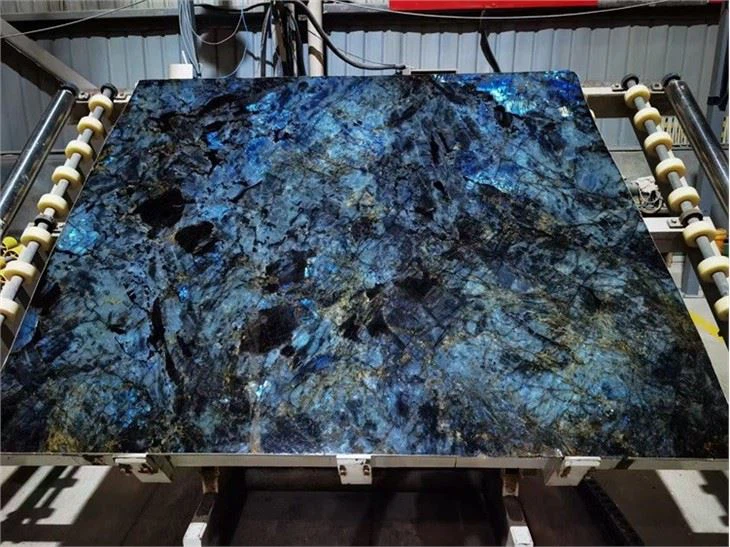 Labradorite lemurian blue granite slabs