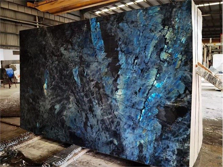 Labradorite lemurian blue slab