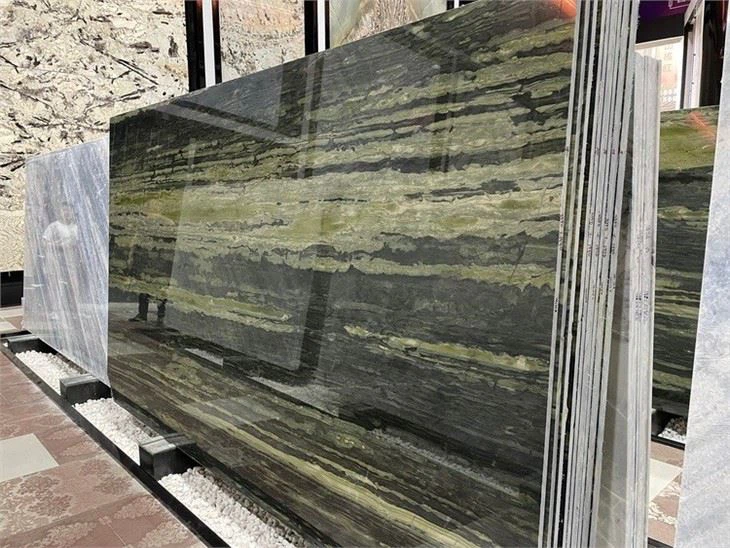 Verde Bamboo Quartzite Slabs