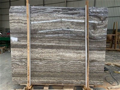 Azulejos grises oscuros de travertino gris plata persa