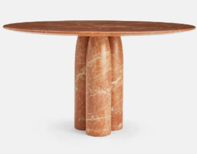 Mesa de mármol rojo